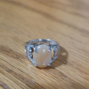 3 Items For $15 Silver and Cream Women's Ring